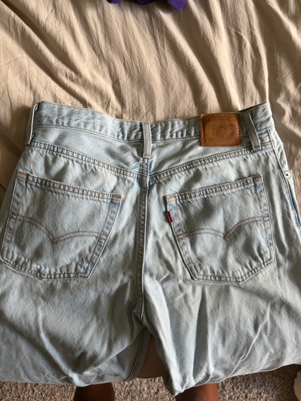 Levi's Light Blue Relaxed Fit Jeans with Leather Patch